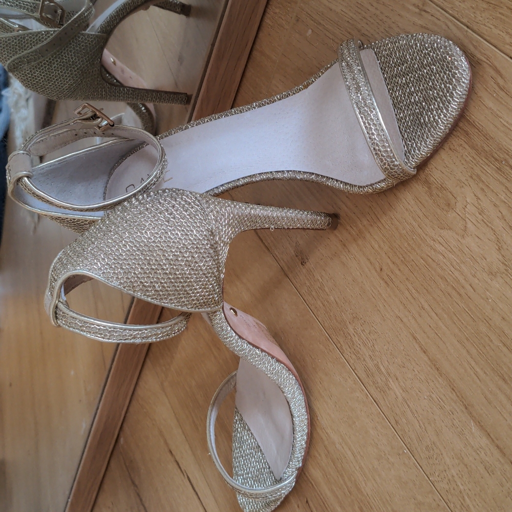 RAYE Gold Stiletto High Heel Revolve